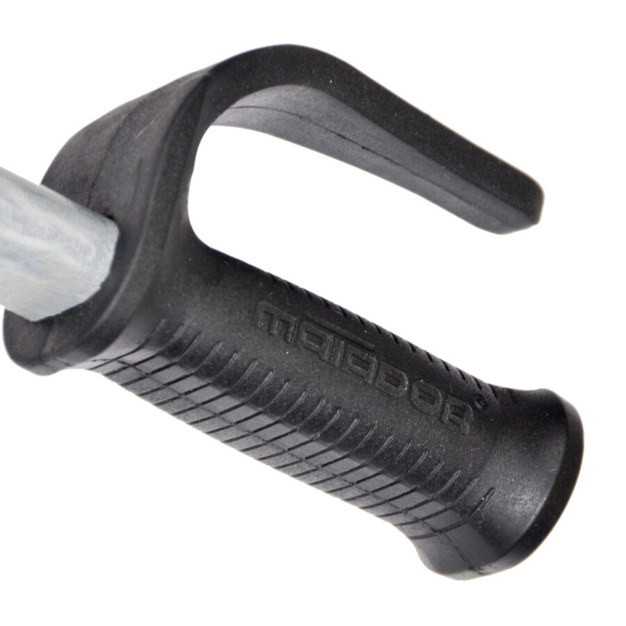 Handgreep 38x20mm rubber zwart m.knokkel -bescherming