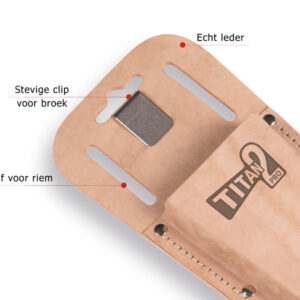 Holster  voor TITAN 2  snoeischaar, echt leder, met sleuven en clip