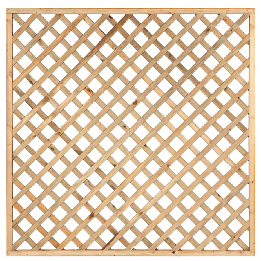 Trellis diagonaal recht met rechte lijst B180xH180cm