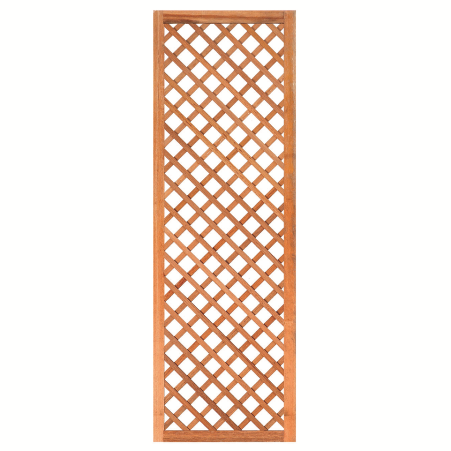 Trellis diagonaal met lijst hardhout B60xH180cm