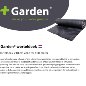 +Garden® Anti-worteldoek 210 cm breed - Rol 100 meter