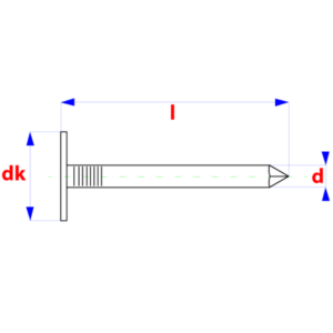 +Fasteners® Asfaltnagels   D.1160B Ø3,50x50 Vz 5kg