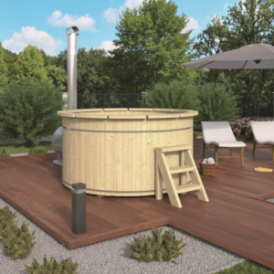 Hottub met externe aluminium kachel .  Nu Laatste Modellen OP=OP