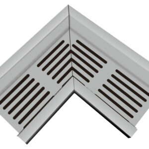 +Garden® Stone Drain | hoekstuk | aluminium rooster