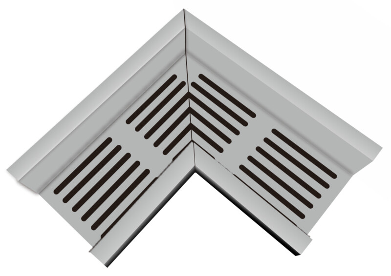 +Garden® Stone Drain | hoekstuk | aluminium rooster