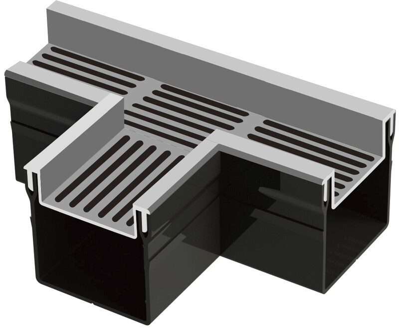 +Garden® Stone Drain | T-stuk | aluminium rooster